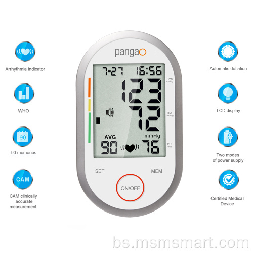 Medicinski klinički digitalni monitor krvnog pritiska nadlaktice
